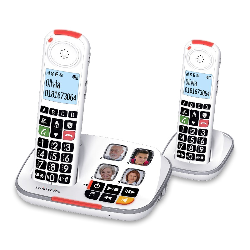 Swissvoice XTRA 2155 TRIO senior cordless con segreteria telefonica -  Auriseo